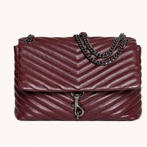 Rebecca Minkoff Edie Quilted Leather Crossbody Bag With Black Hardware EUC
